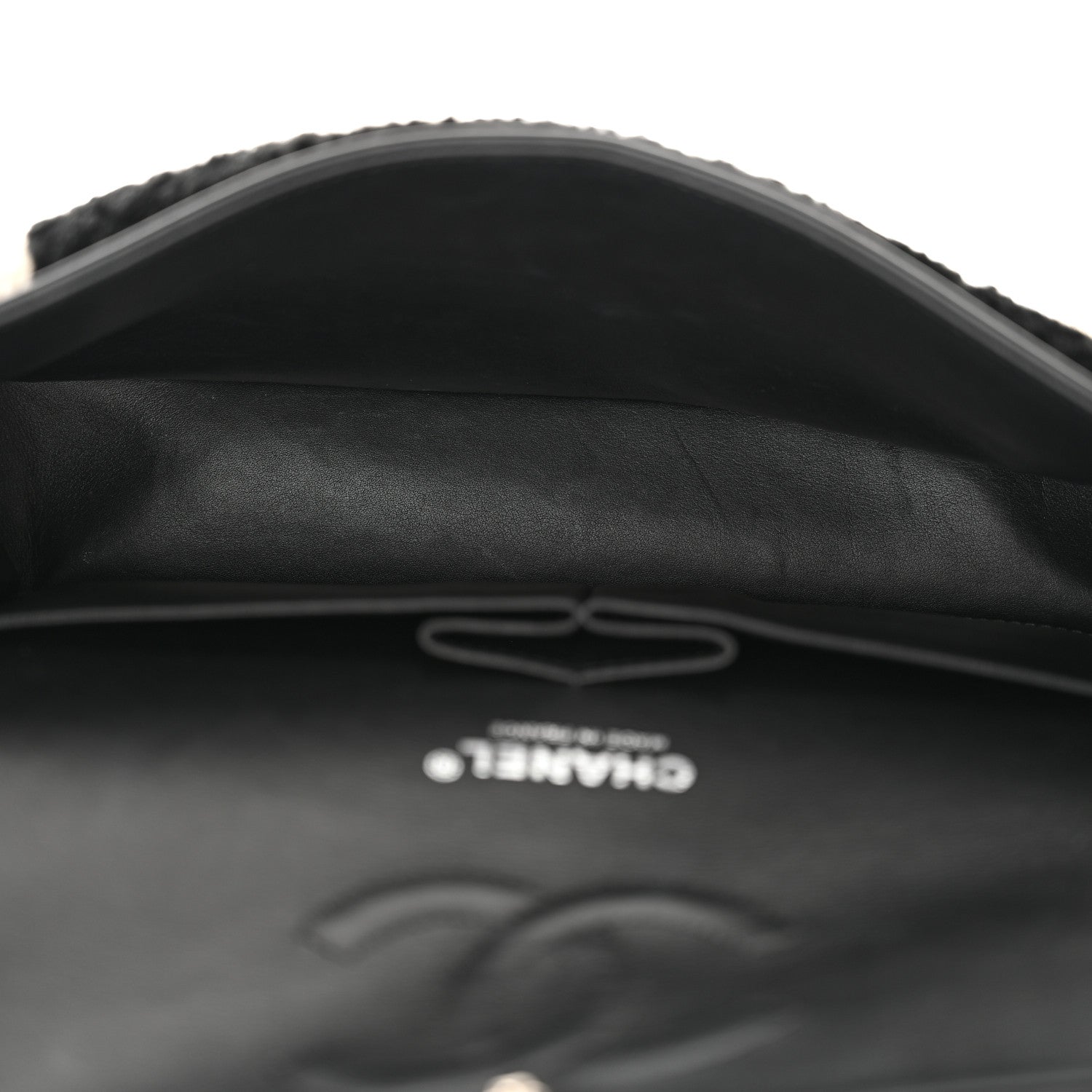 Chanel Lambskin Shearling Medium Double Flap Black Brown 5 of 13