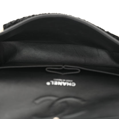 Chanel Lambskin Shearling Medium Double Flap Black Brown 5 of 13