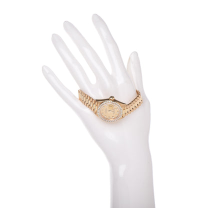 Rolex 18K Yellow Gold Diamond 26mm Datejust President Watch Champagne 69138 2 of 6