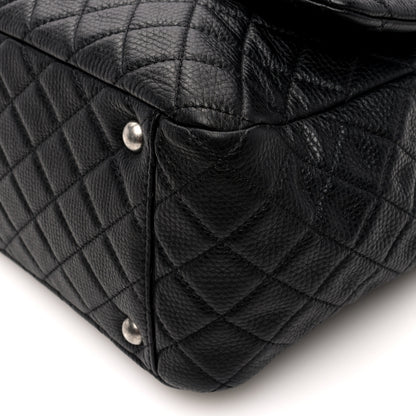 Chanel Grained Calfskin Quilted XXL Travel Flap Bag Black 9 of 9