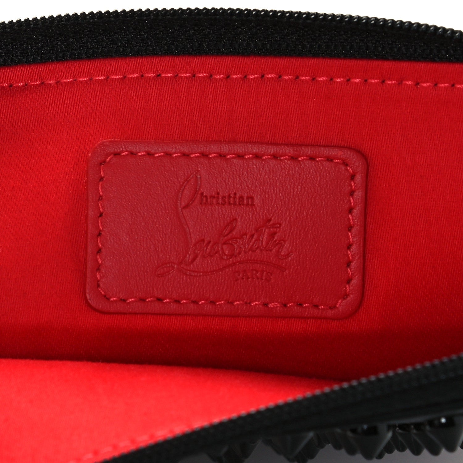 Christian Louboutin Empire Calfskin Spikes Loubilab Clutch Black 5 of 9