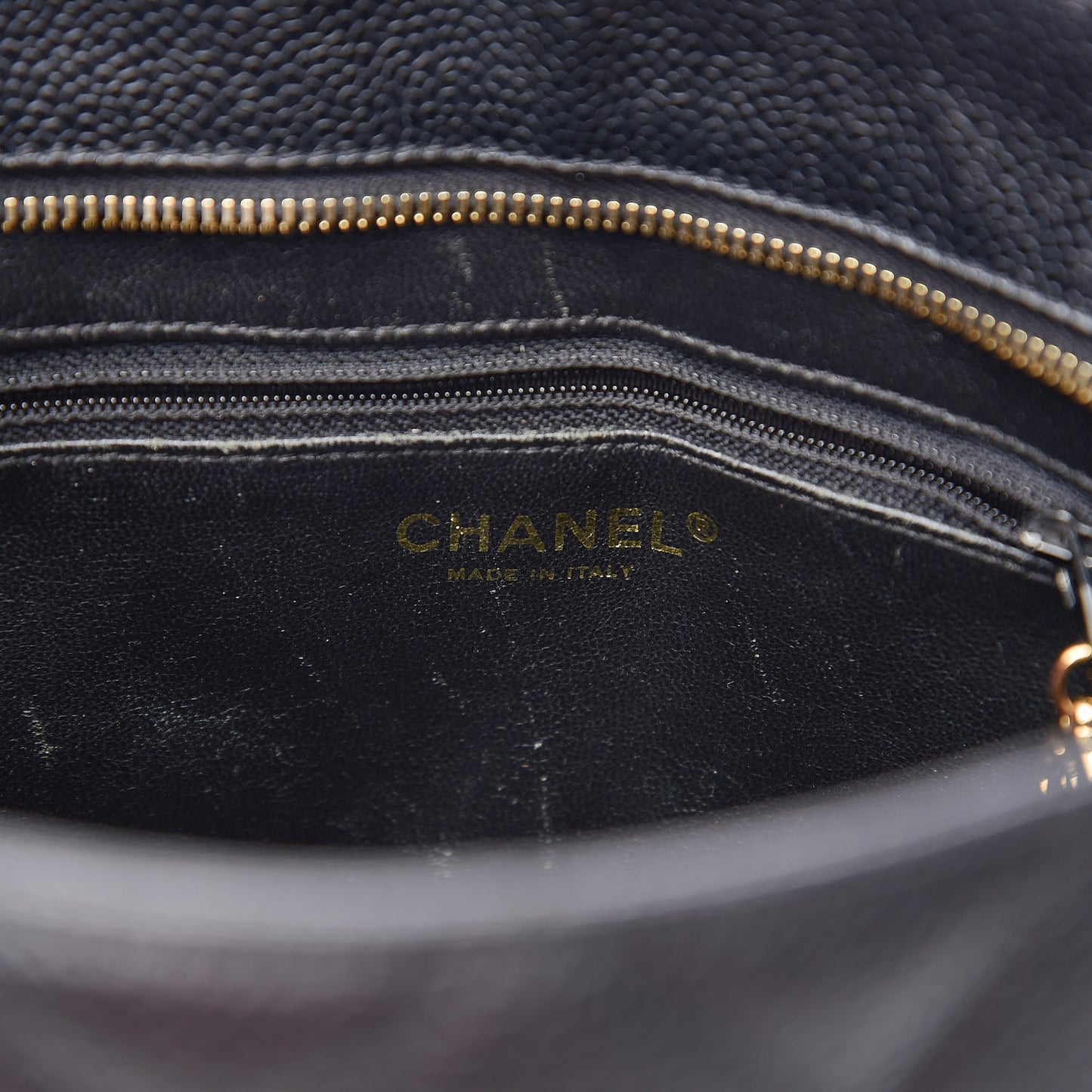 Caviar Quilted Medallion Tote Black