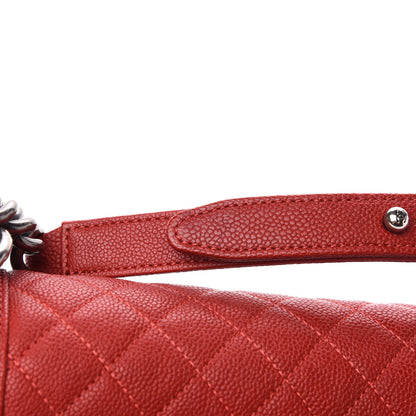 Chanel Caviar Quilted Medium Boy Flap Red 15 of 17