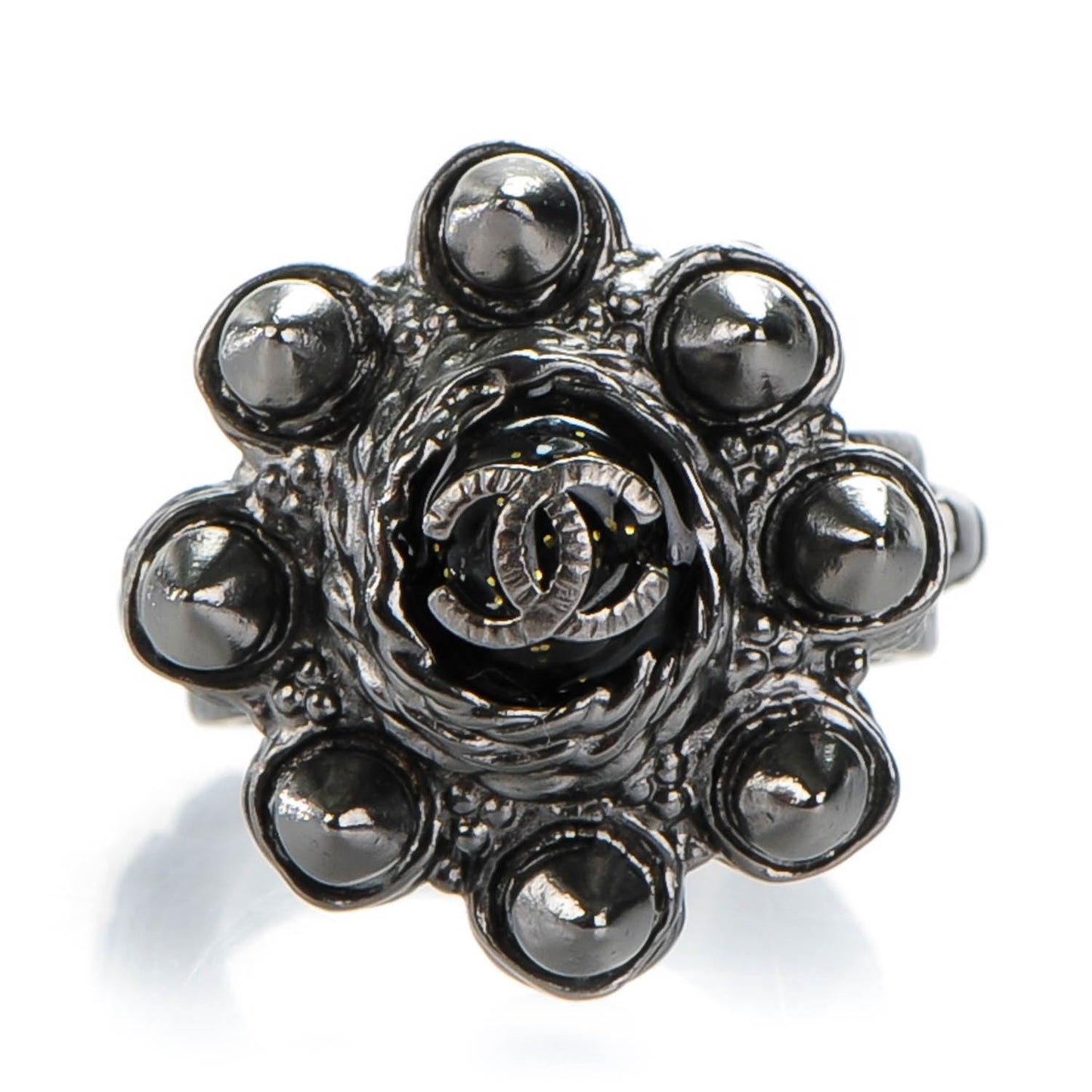 Studded CC Ring 7 Ruthenium