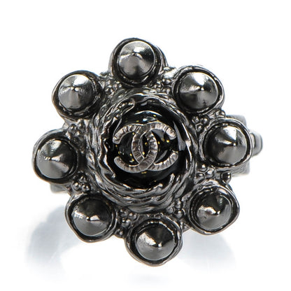 Chanel Studded CC Ring 7 Ruthenium 1 of 5