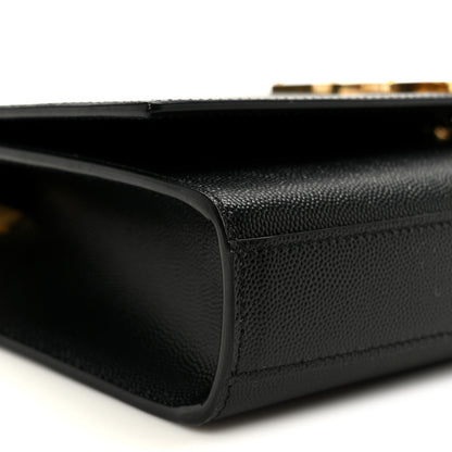 Saint Laurent Grain De Poudre Medium Classic Monogram Kate Satchel Black 10 of 11
