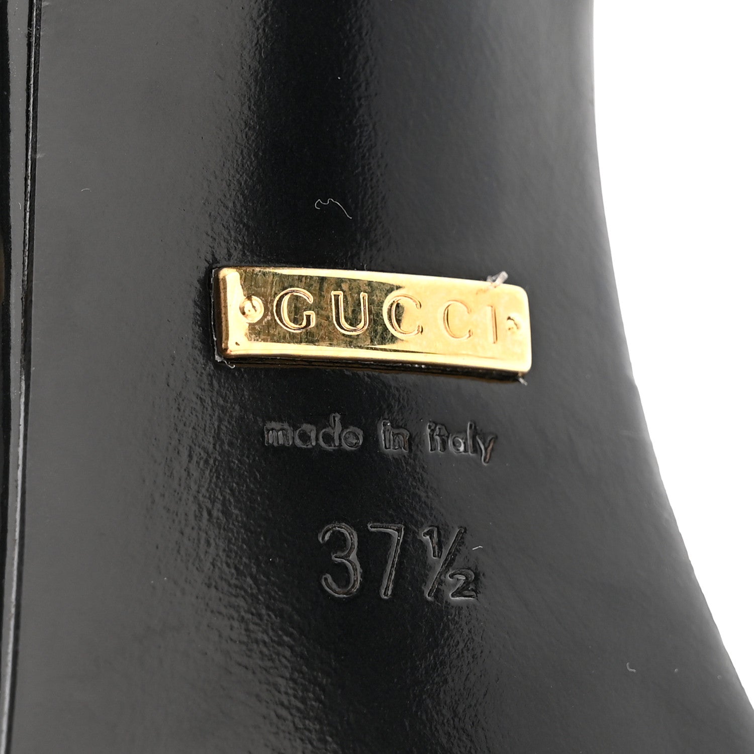 Gucci Regent Calfskin Crystal Strappy Horsebit Sandals 37.5 Black 7 of 11