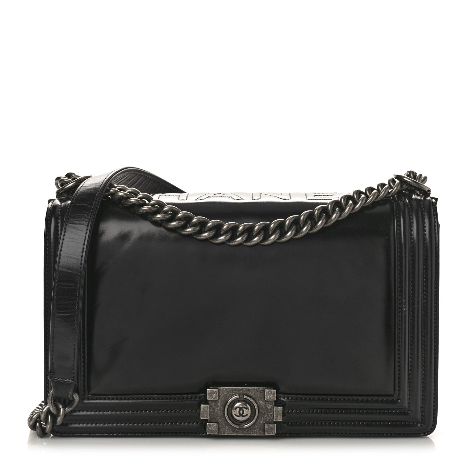Chanel Glazed Calfskin Medium Boy Flap Black 1 of 14