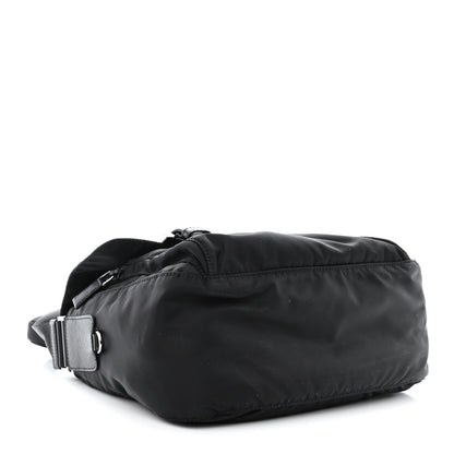 Prada Re-Nylon Vela Saffiano Pocket Double Buckle Messenger Shoulder Bag Black 4 of 11
