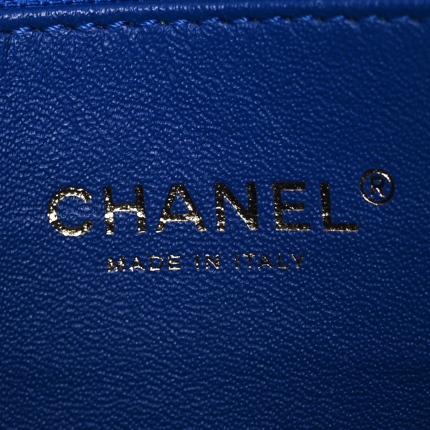 Chanel Calfskin Stitched Thin City Clutch Blue 9 of 16