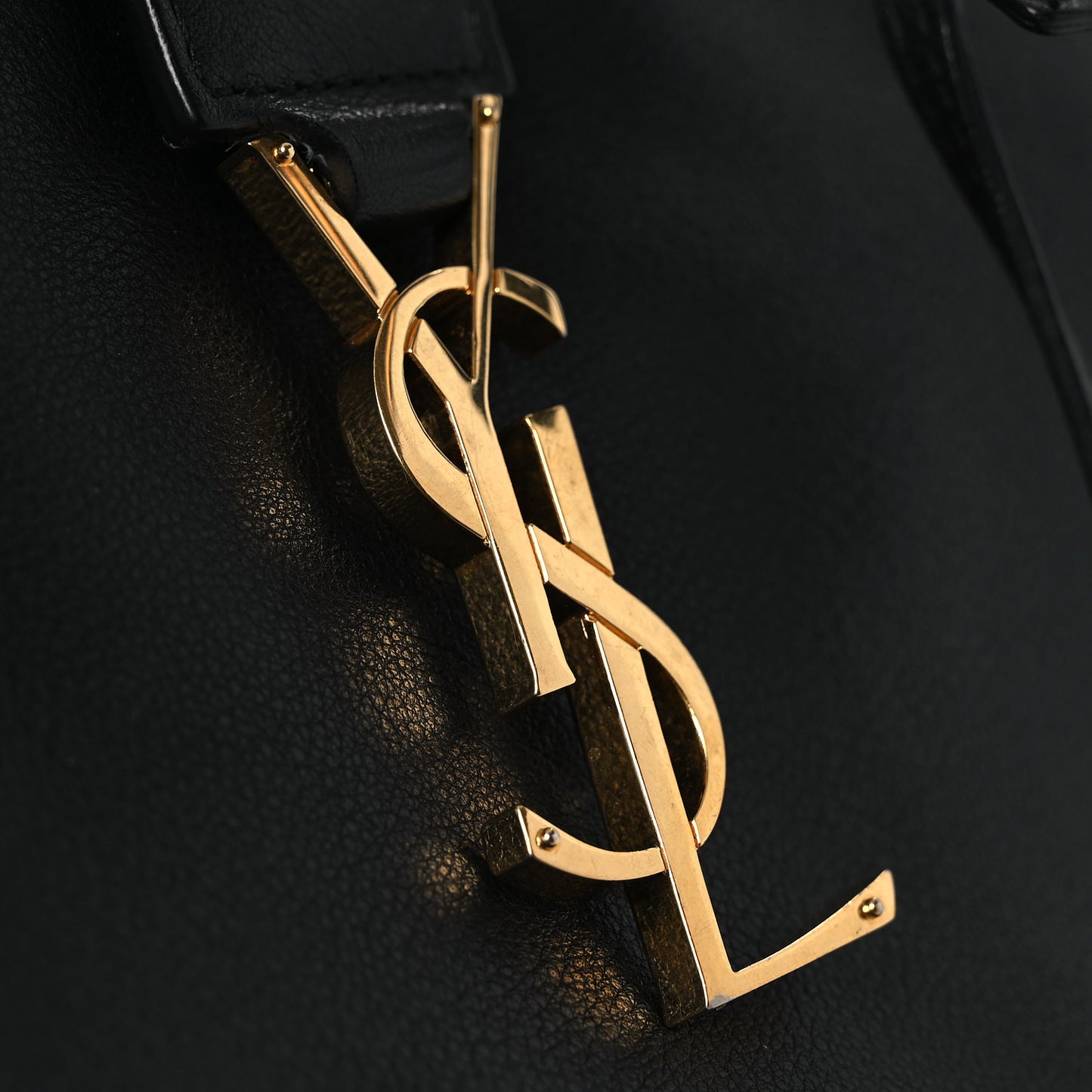 Calfskin Small Monogram Cabas Black
