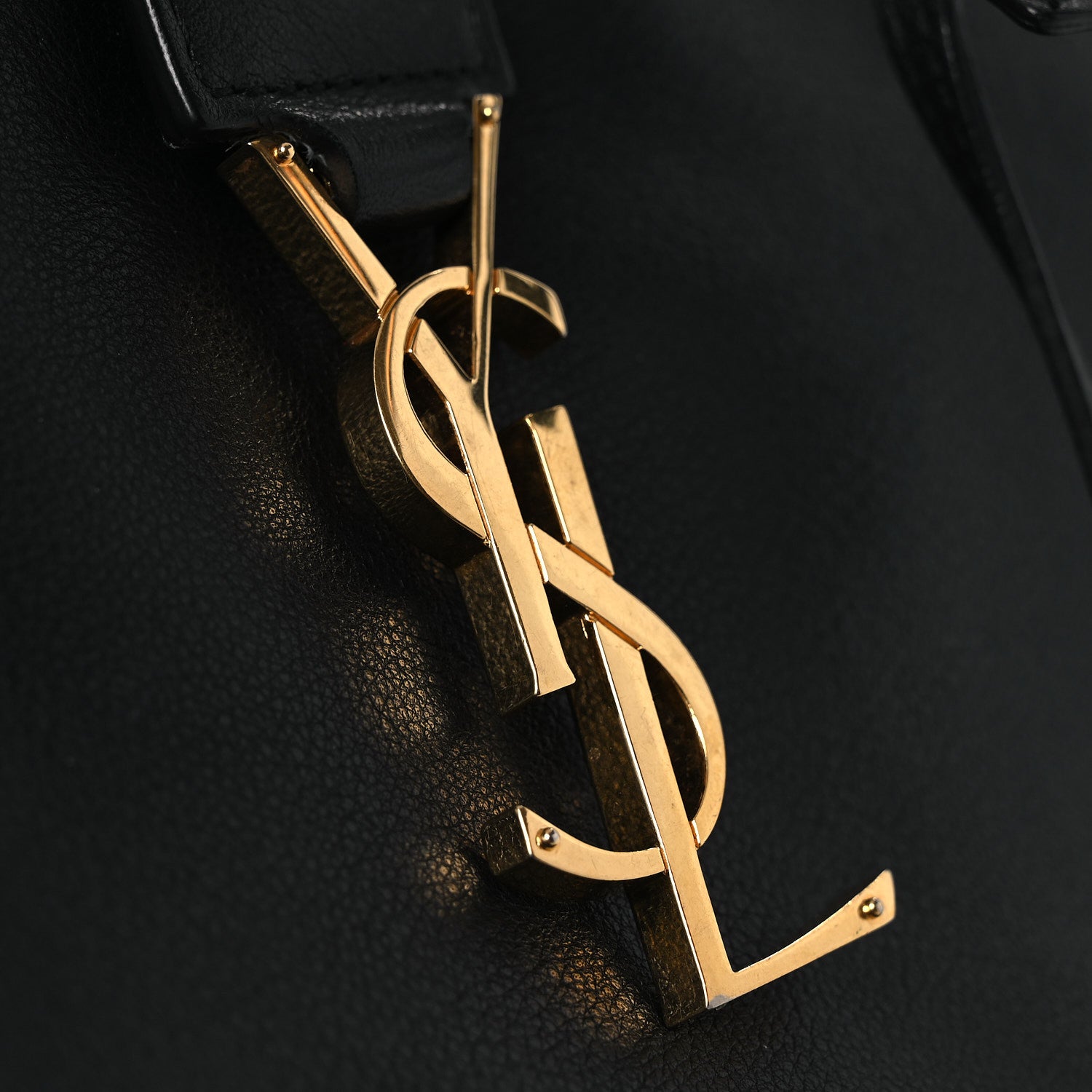 Saint Laurent Calfskin Small Monogram Cabas Black 15 of 15