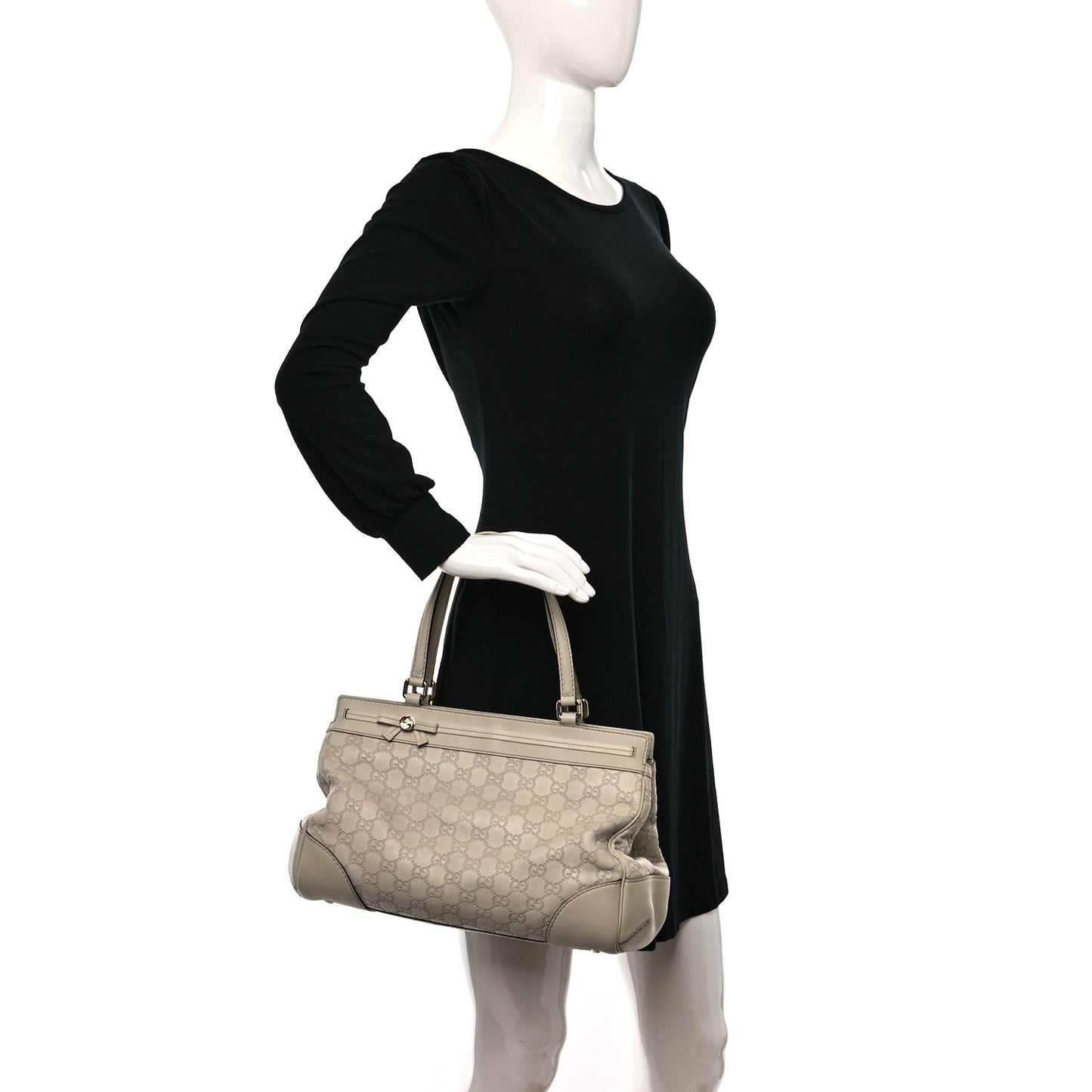 Guccissima Medium Mayfair Tote Off White