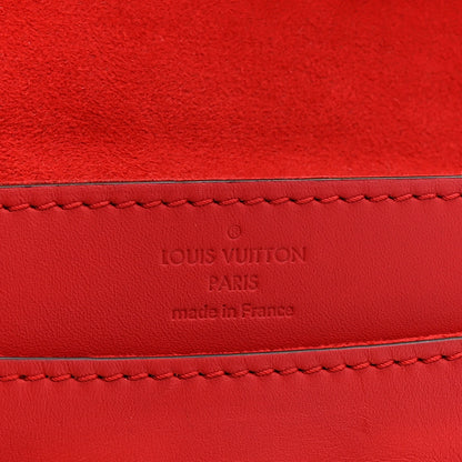 Louis Vuitton Calfskin Chain Louise MM Red 6 of 10