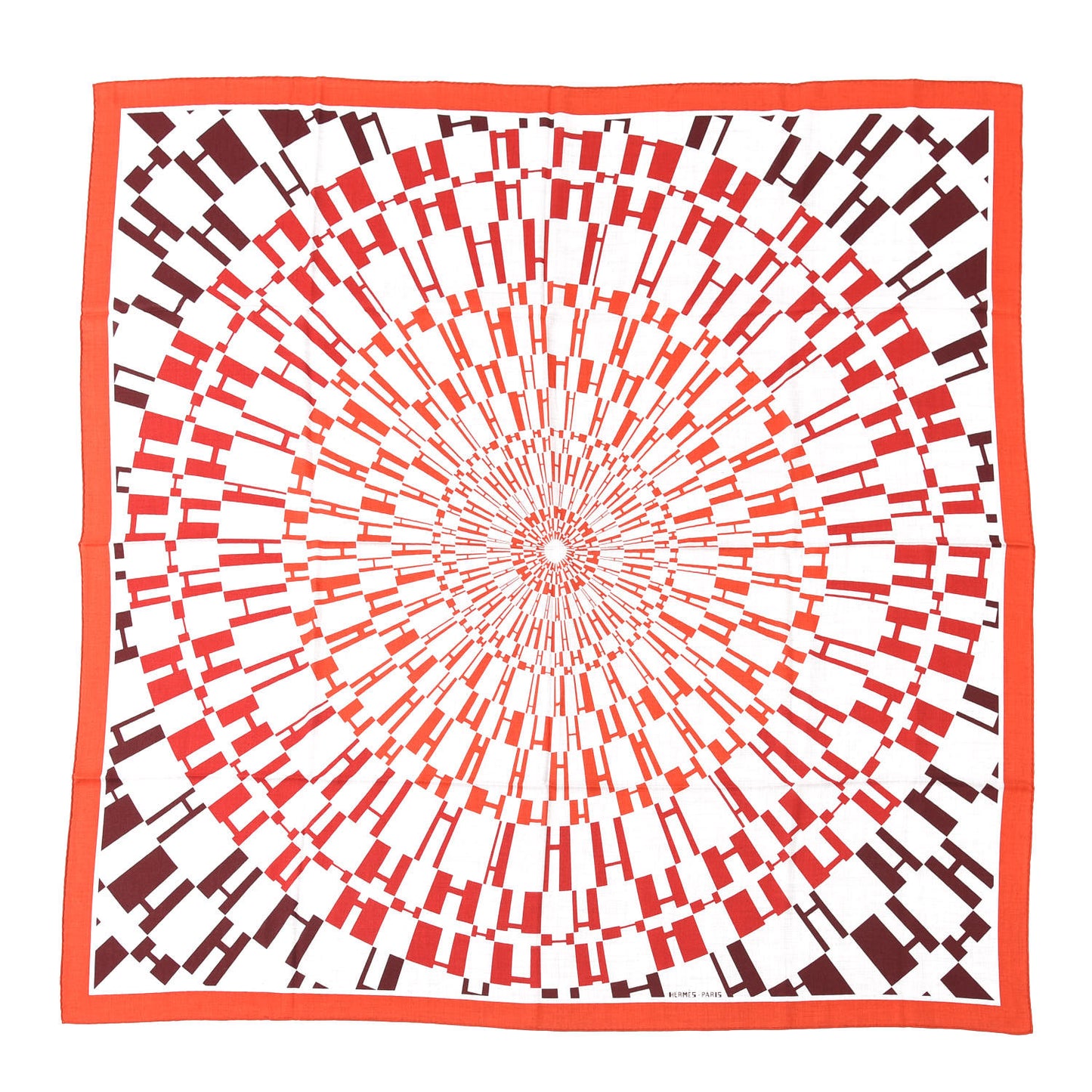 Cashmere Silk Op'H Shawl 140 Gris Chine Rouge H