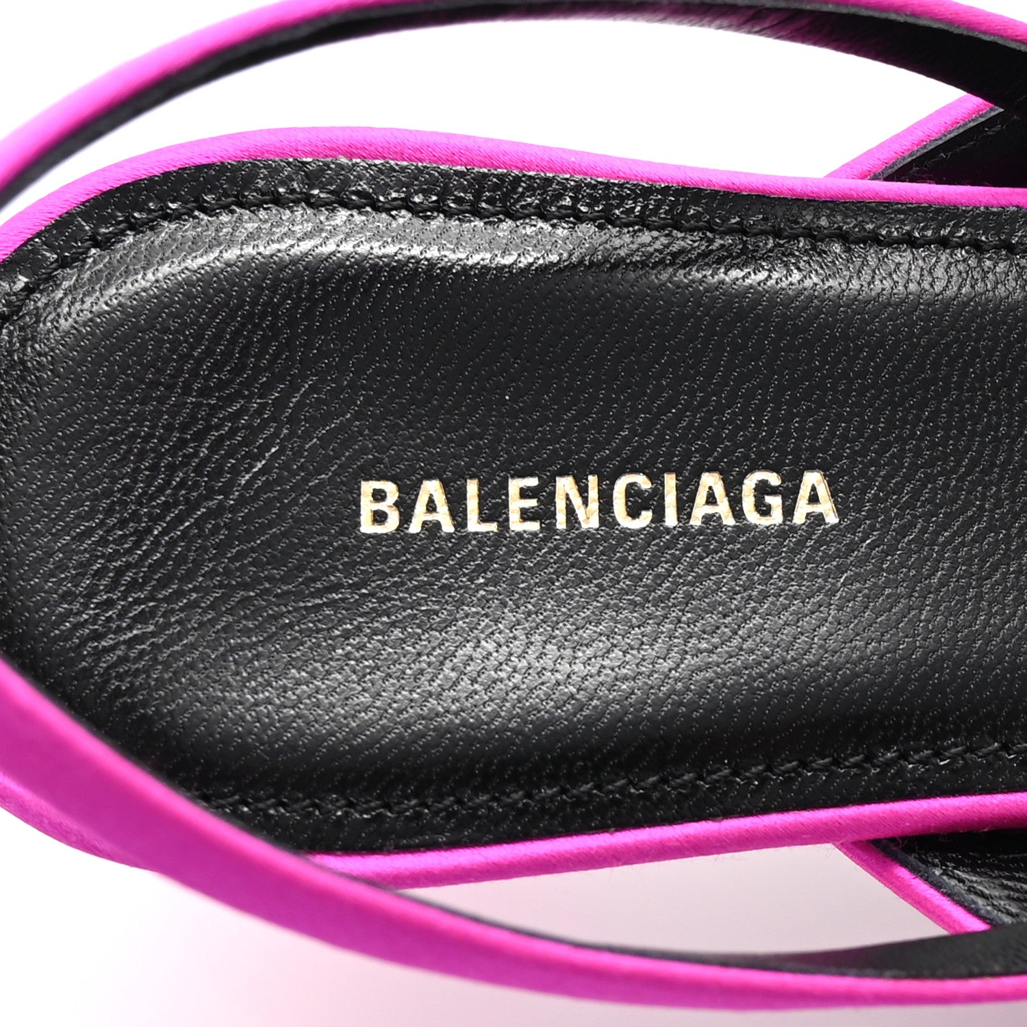 Balenciaga Satin Pointed Toe Knife Slingback 40mm Mules 36 Rose Fuchsia 8 of 10