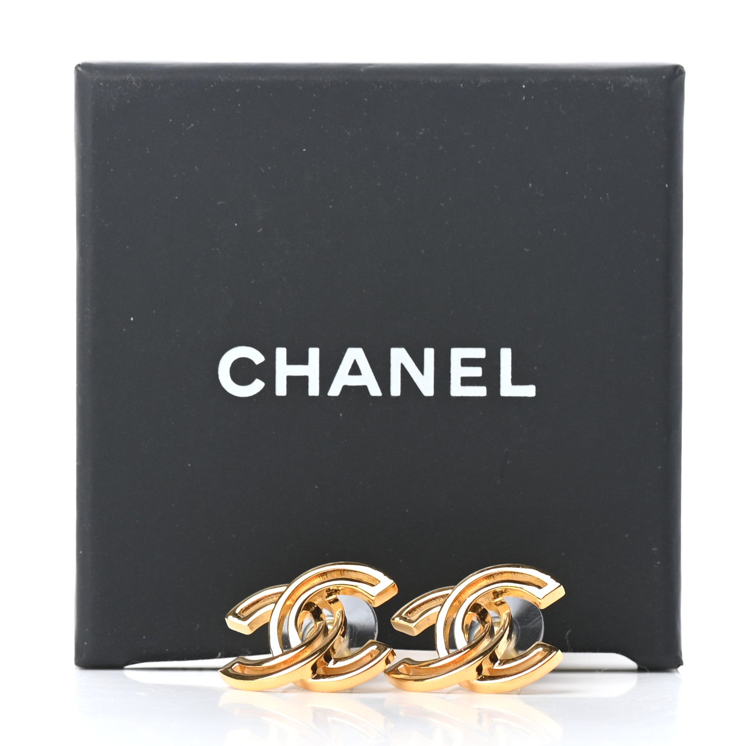 Chanel Metal Obazine CC Earrings Gold 5 of 5