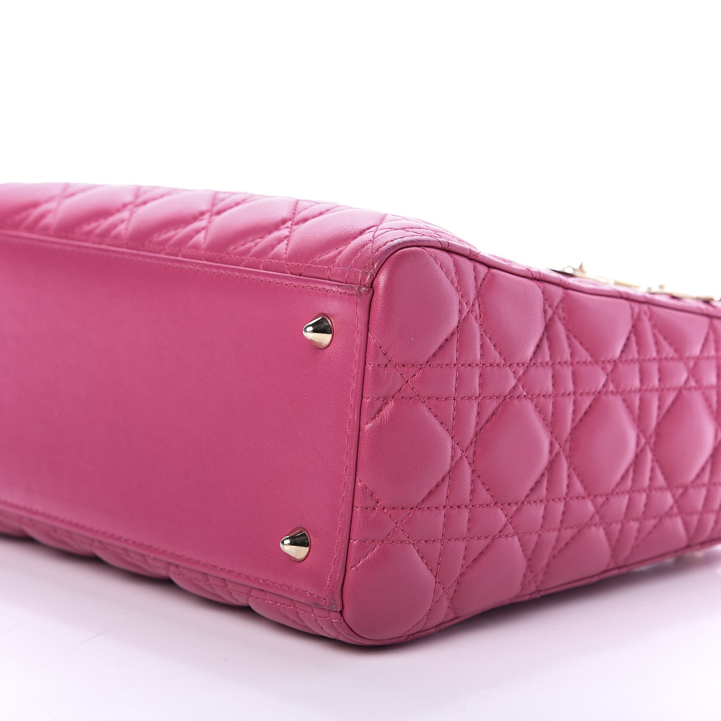 Lambskin Cannage Medium Lady Dior Pink