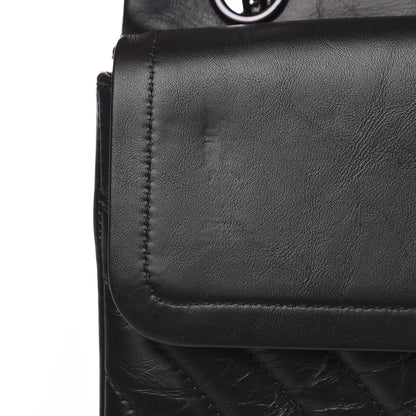Chanel Aged Calfskin Chevron Quilted 2.55 Reissue 226 So Black 10 of 13