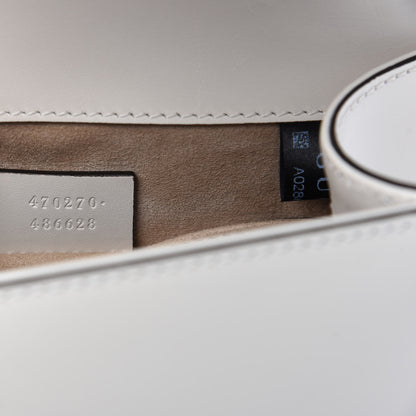 Gucci Calfskin Mini Sylvie Top Handle Bag White 9 of 12