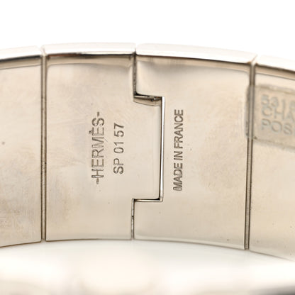 Hermes Enamel Printed Wide Charniere Sangles En ZigZag Hinged Bracelet S Positif Negatif 4 of 4