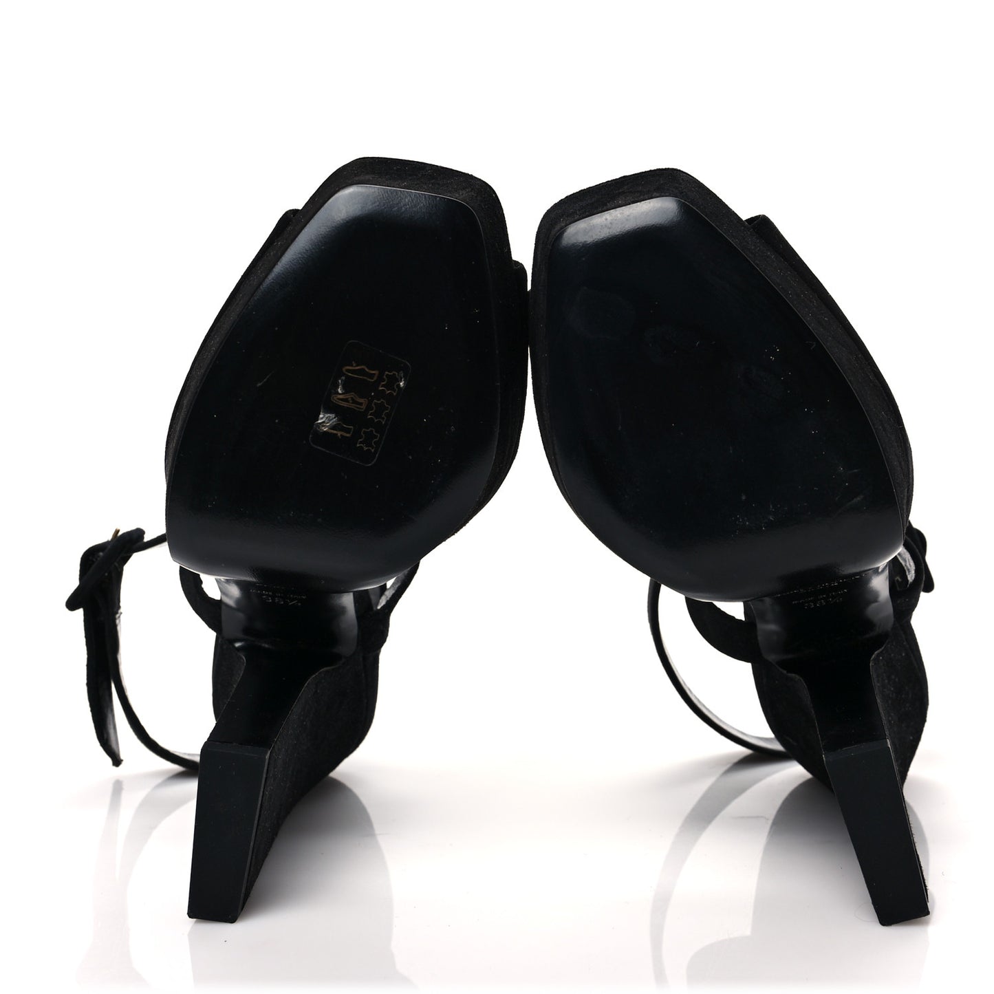 Suede Debbie Platform Sandal 36.5 Black