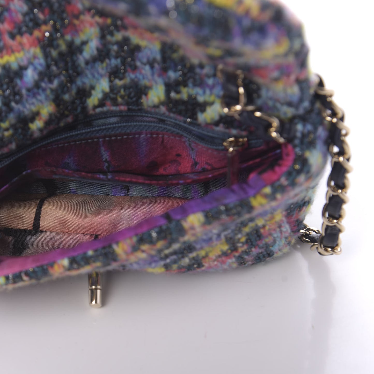 Knit Mini Rectangular Flap Multicolor