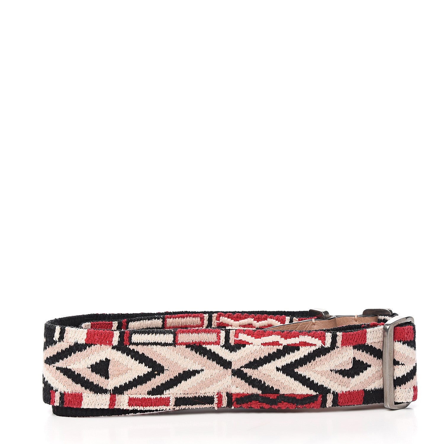 Valentino Garavani Canvas Geometric Embroidered Rockstud Guitar Strap Soft Noisette Multicolor 2 of 3