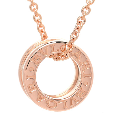Bulgari 18K Rose Gold White Ceramic B.Zero1 Pendant Necklace 4 of 6
