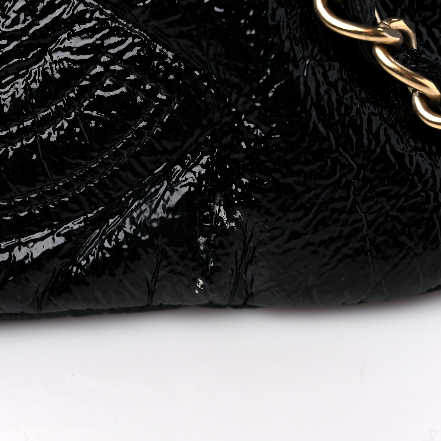 Chanel Vinyl XL Rock and Chain Flap Black 12 of 12