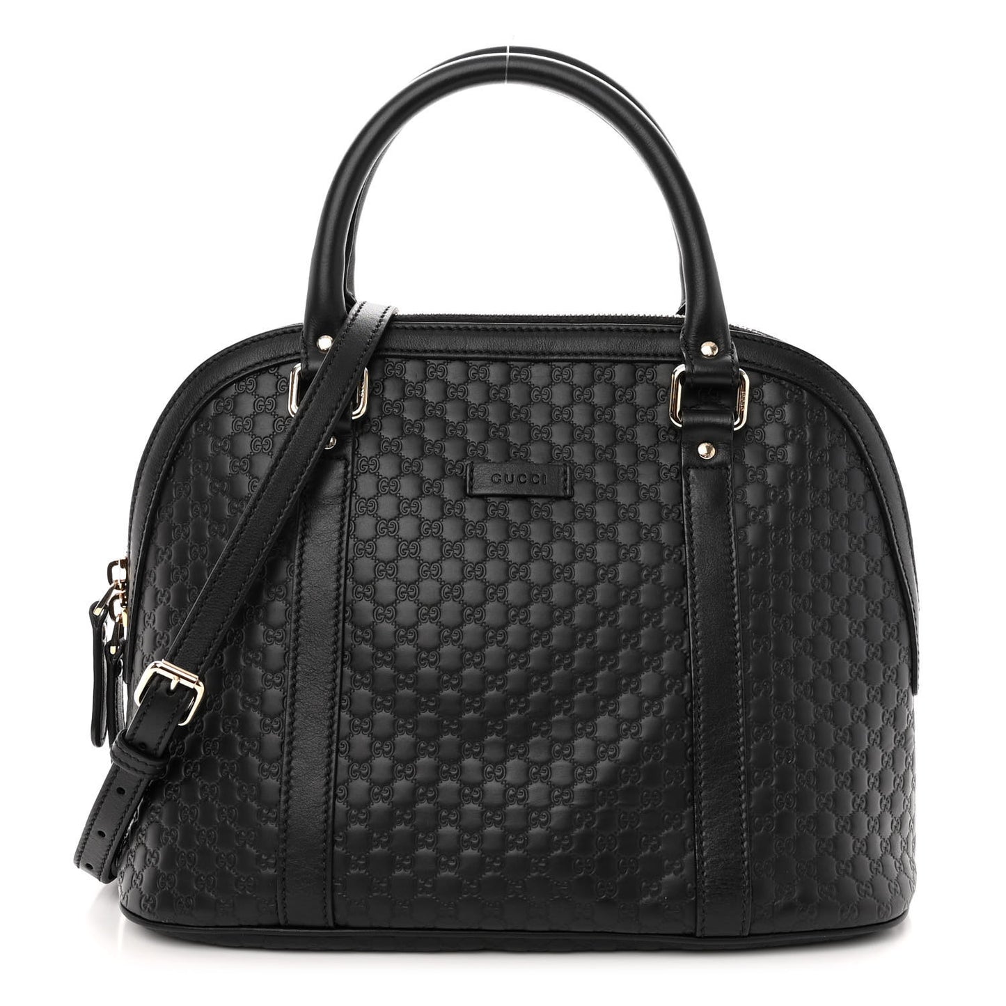 Microguccissima Medium Dome Bag Black