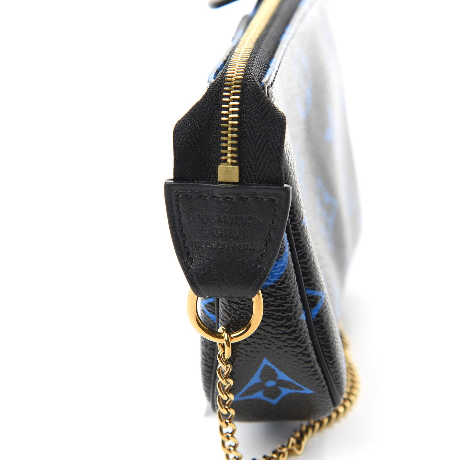 Louis Vuitton Colored Monogram Mini Pochette Accessories Blue Black 8 of 9