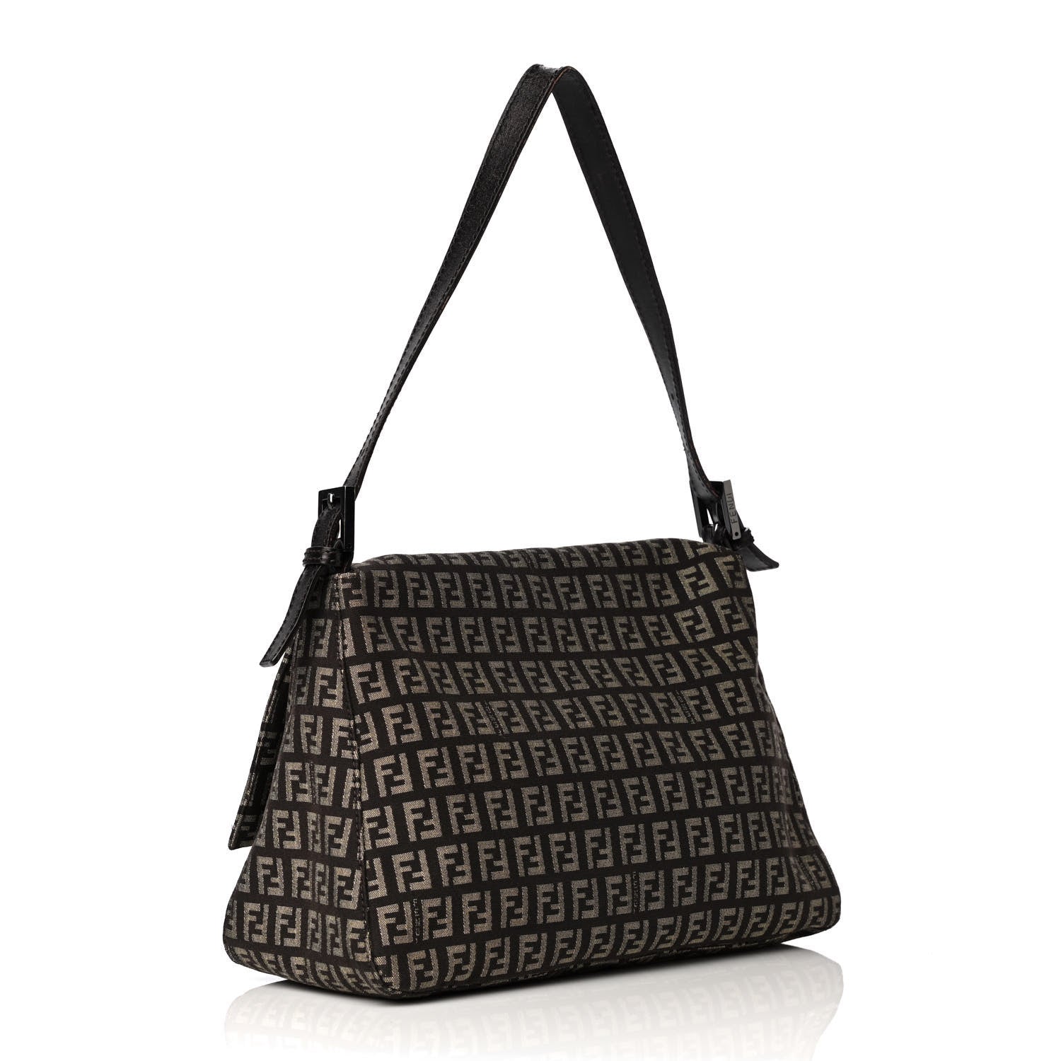 Fendi Zucchino Vitello Mama Baguette Testa di Moro Beige 4 of 26