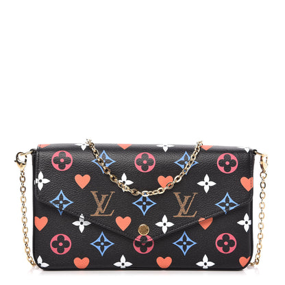 Louis Vuitton Game On Felicie Chain Wallet Black 2 of 10
