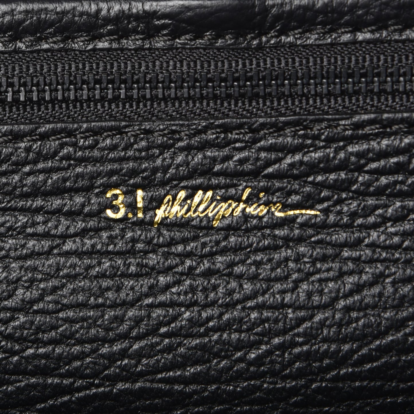 3.1 Textured Calfskin Large Pashli Satchel Black