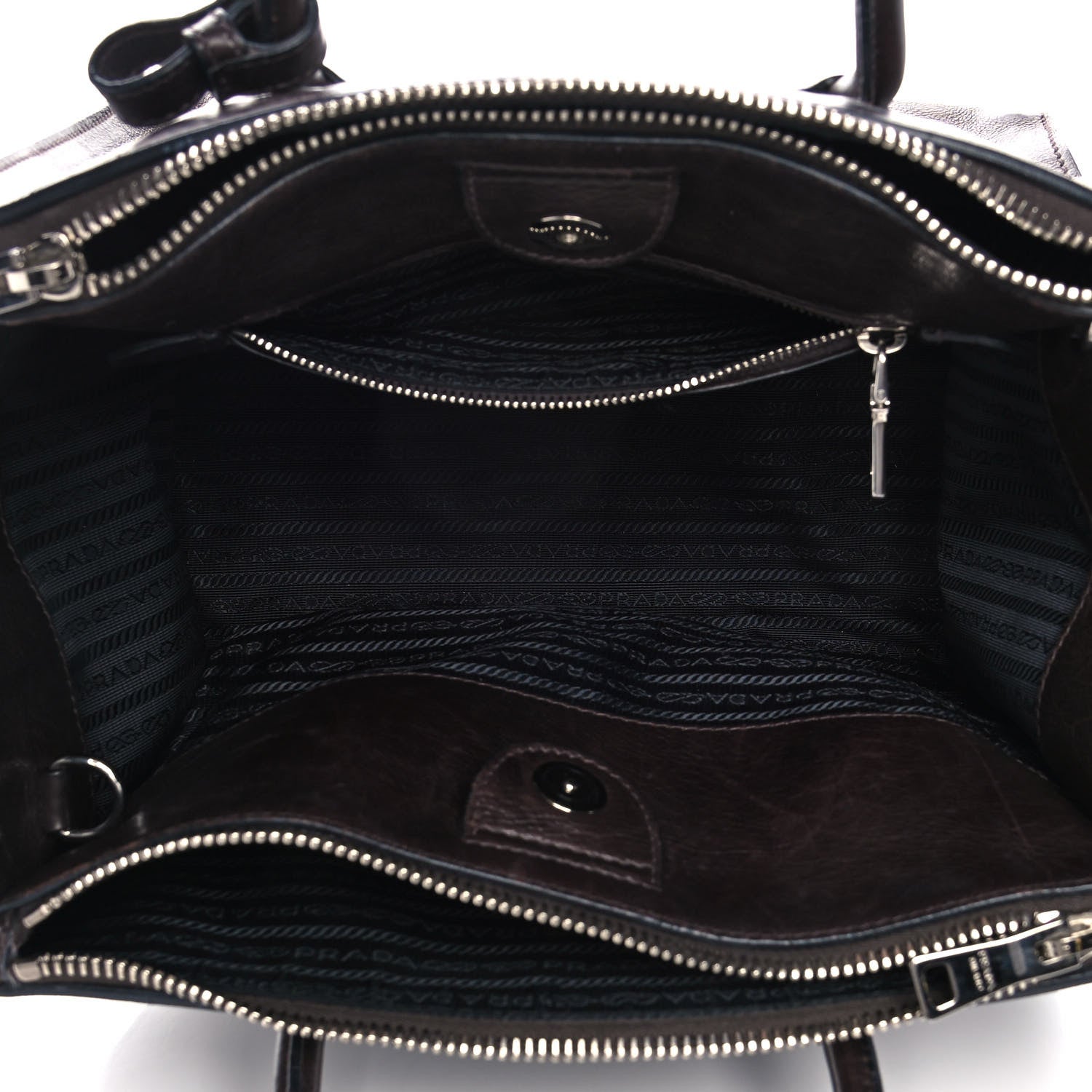 Prada Glace Calf Twin Pocket Tote Moro 6 of 17