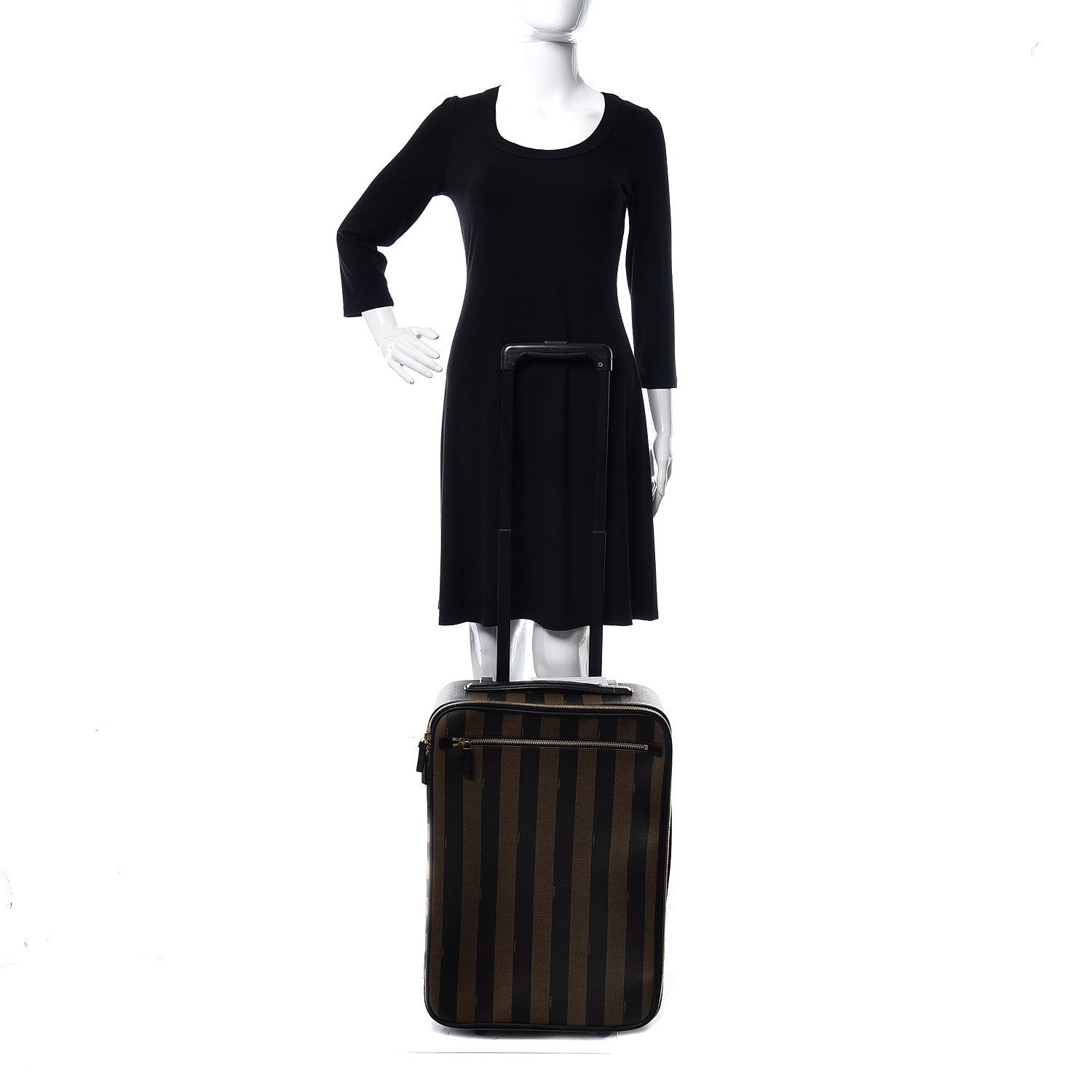 Fendi Pequin Spalmati Carry On Luggage Tobacco 2 of 14