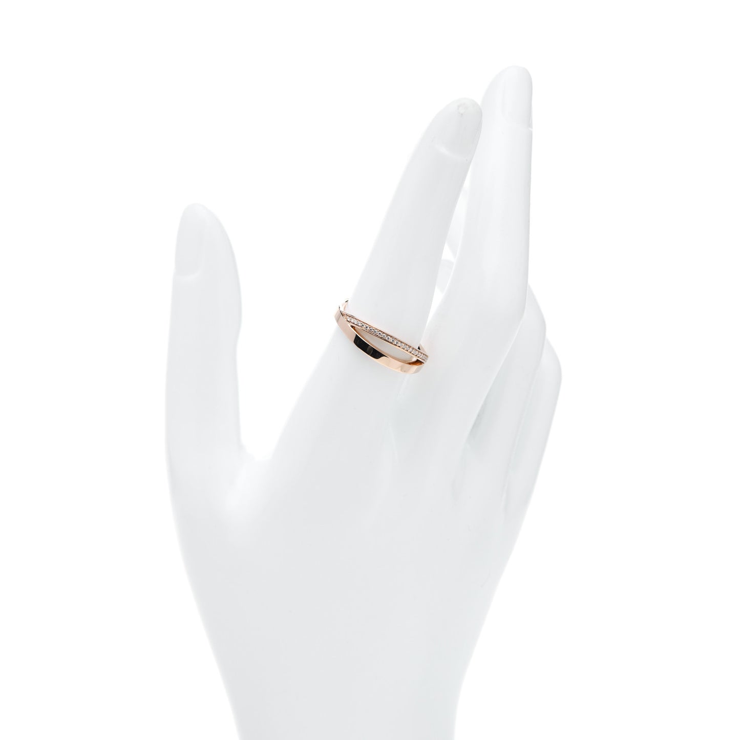 18K Rose Gold Diamond Atlas X Narrow Ring 57 8