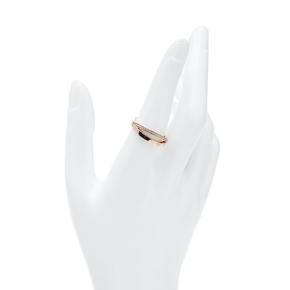 Tiffany 18K Rose Gold Diamond Atlas X Narrow Ring 57 8 2 of 5