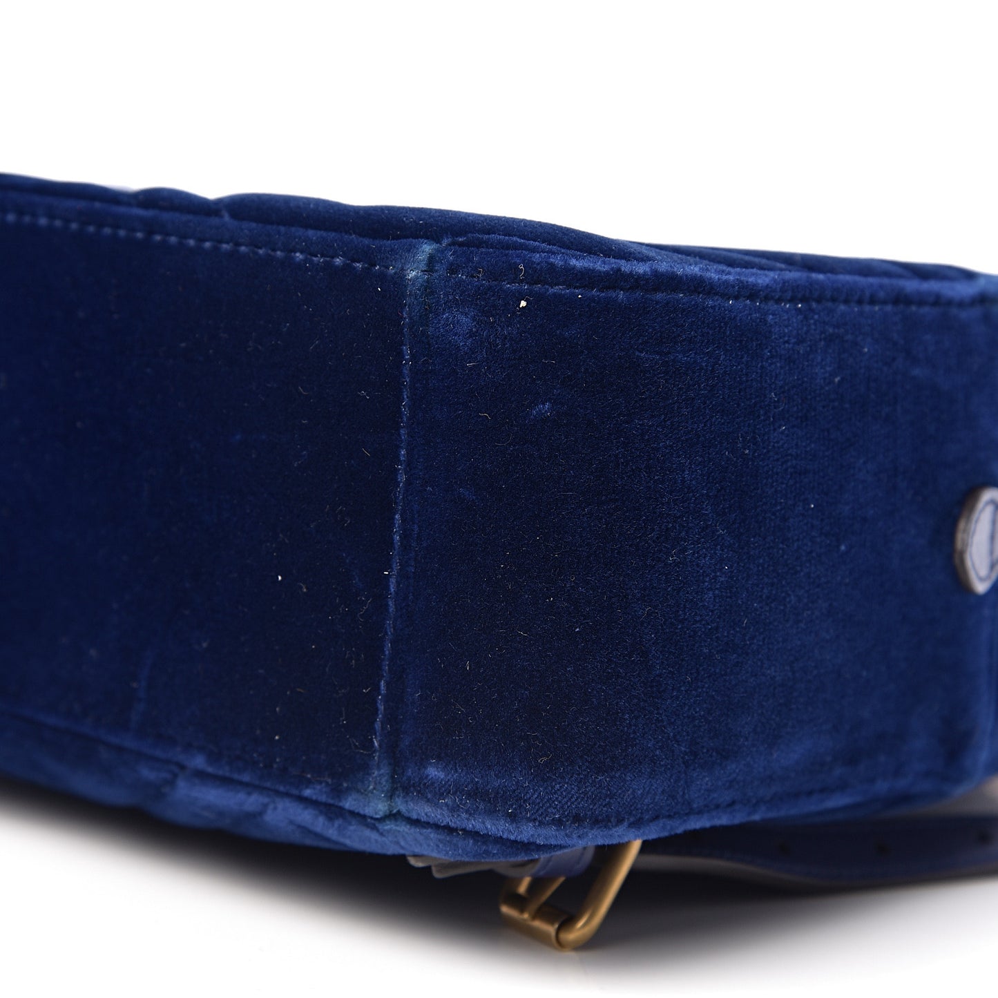 Velvet Matelasse GG Marmont Dome Backpack Cobalt Blue