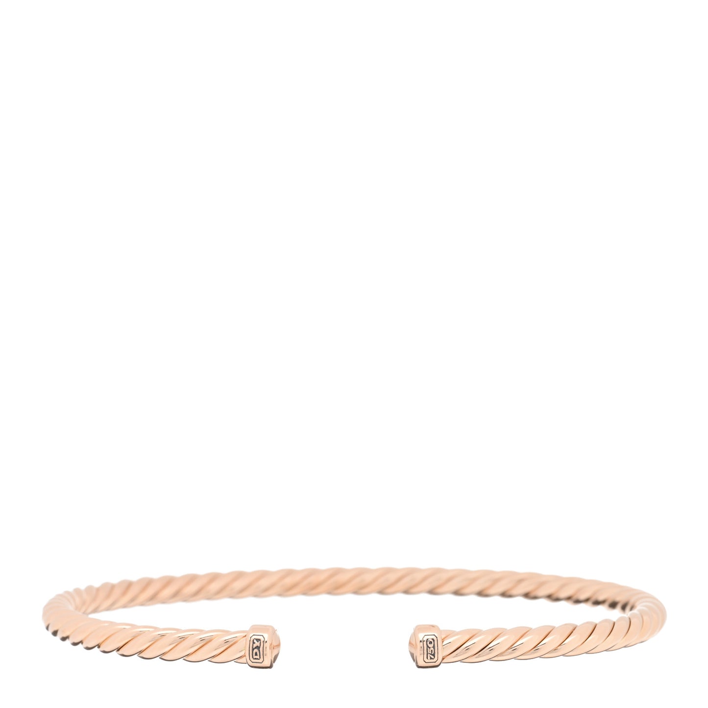 18K Rose Gold 4mm Cable Classics Cuff Bracelet