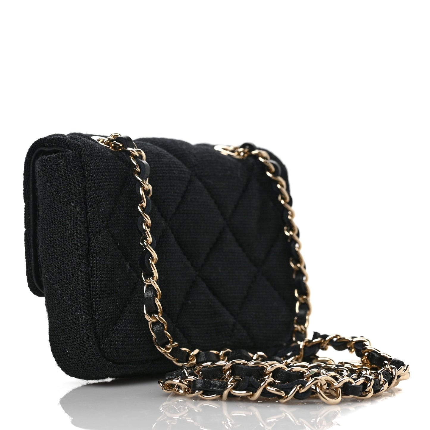 Jersey Quilted Belt Bag Black