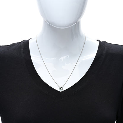 David Yurman Sterling Silver Diamond Prasiolite 9mm Petite Chatelaine Pendant Necklace 3 of 4