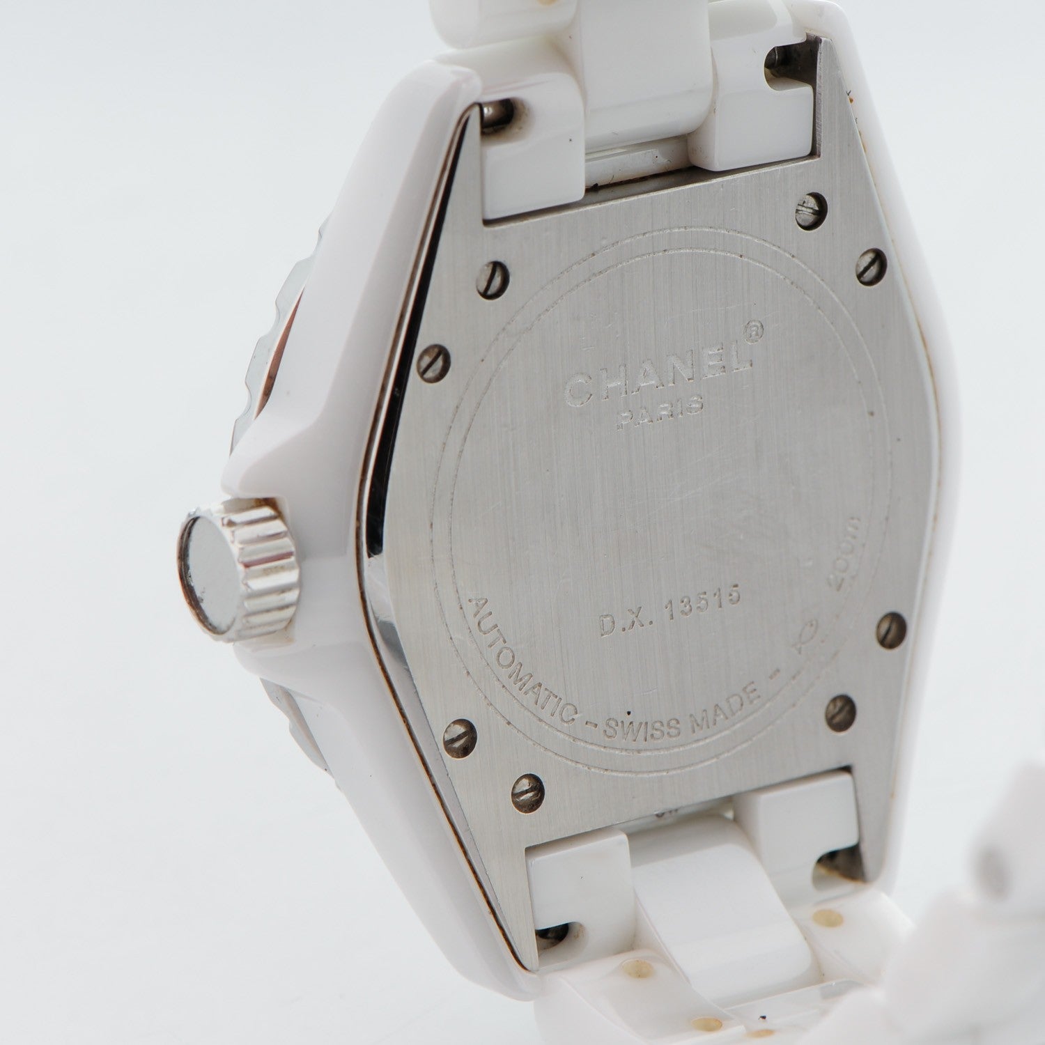 Chanel Stainless Steel Ceramic 38mm J12 Automatic Watch White 6 of 8