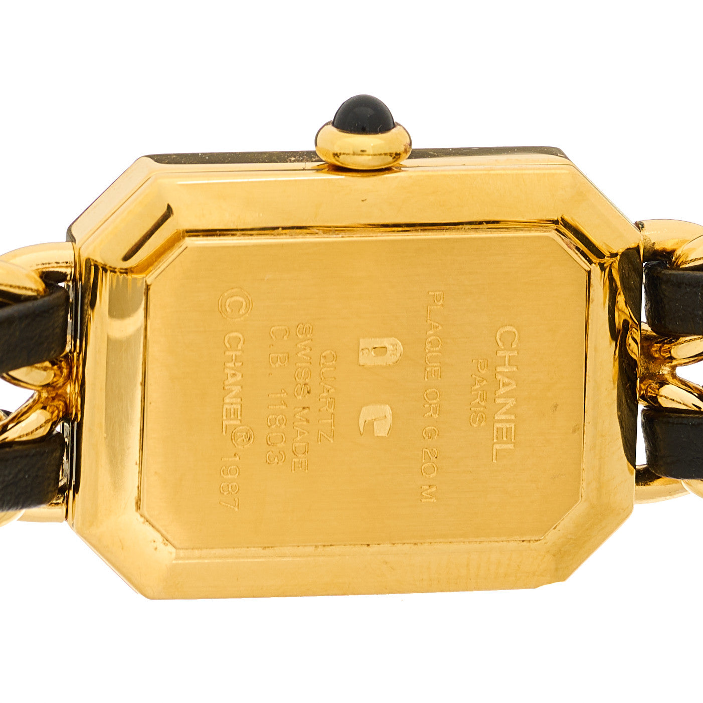 Stainless Steel Lambskin 20mm Chain Premiere Quartz Watch Gold XL