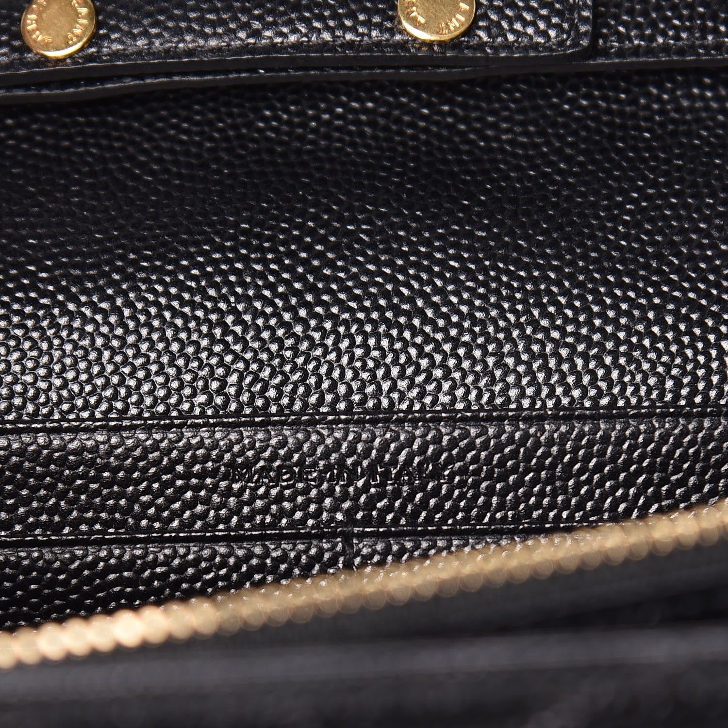 Saint Laurent Grain De Poudre Matelasse Chevron Monogram Chain Wallet Black 7 of 12