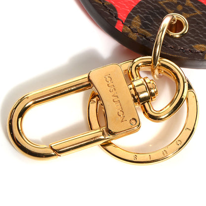 Louis Vuitton Monogram Kusama Pumpkin Dots Key Holder Red 5 of 6