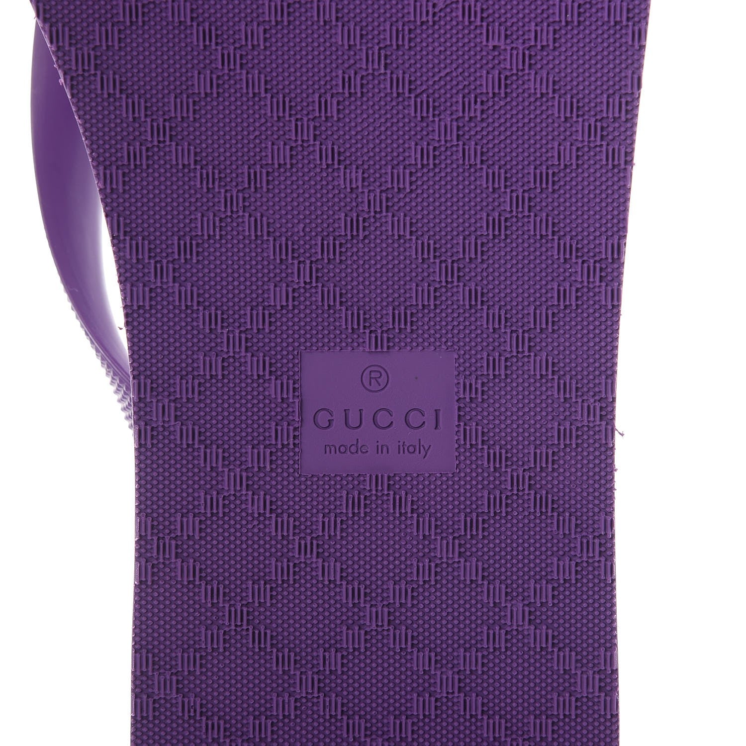Gucci Rubber Guccissima Bedlam Thong Sandals 37 Purple 6 of 10