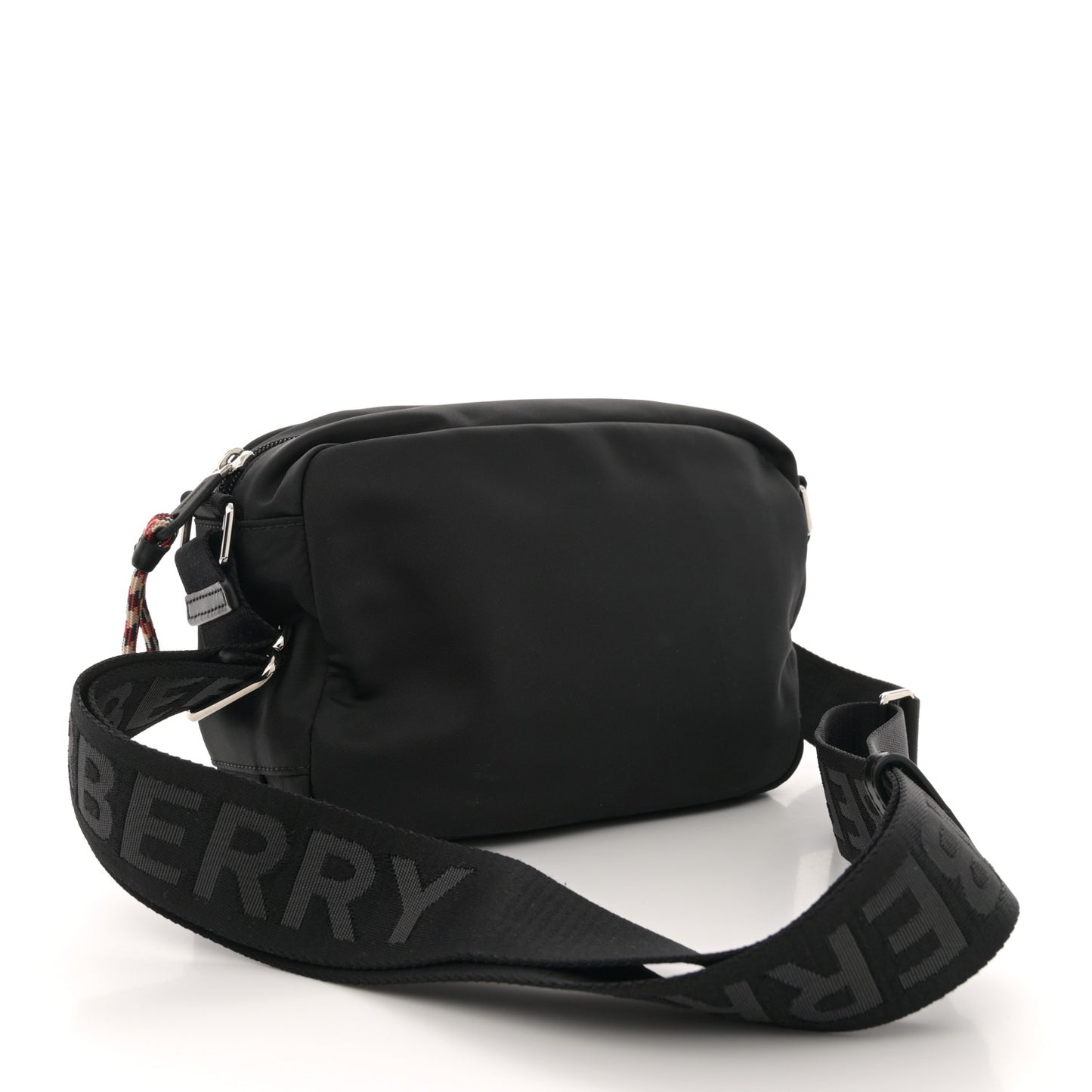 Nylon Logo Detail Crossbody Bag Black