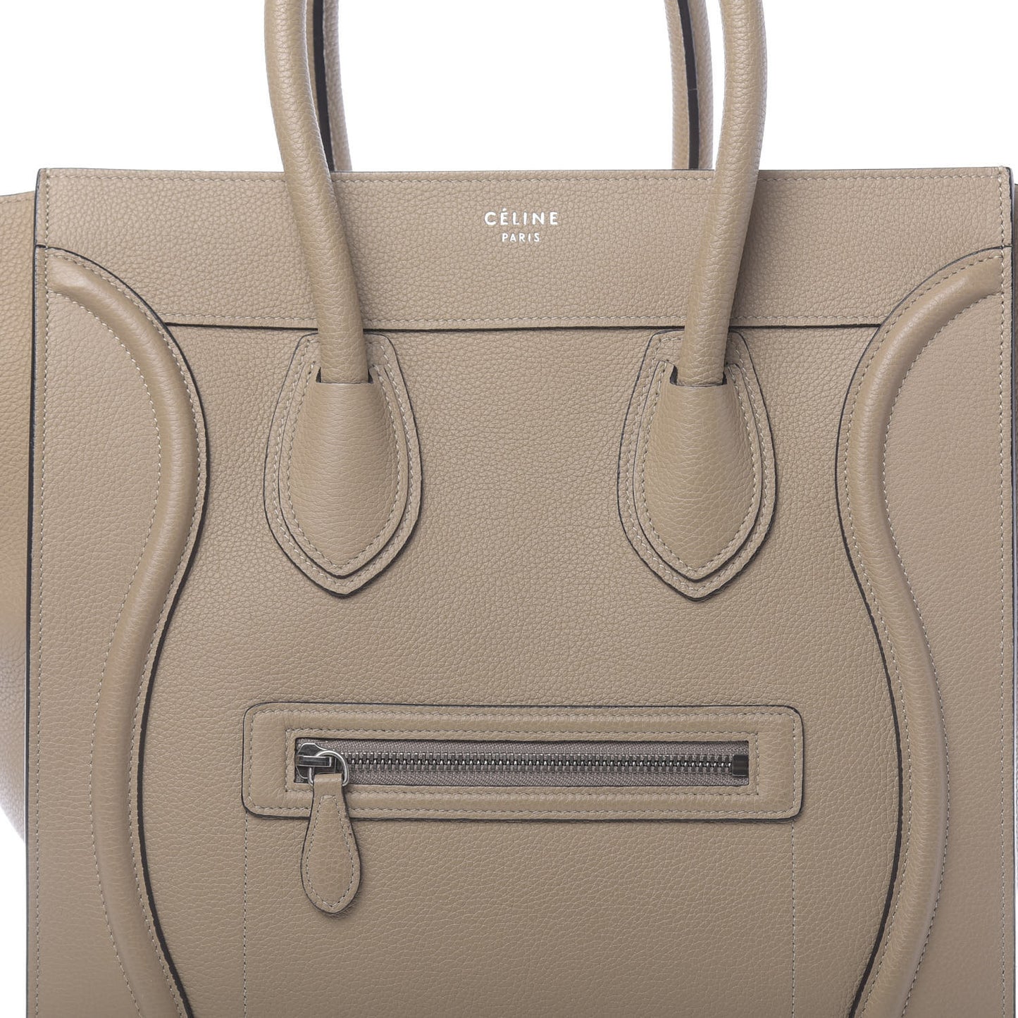 Drummed Calfskin Mini Luggage Dune